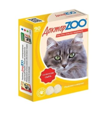 Витамины для кошек Доктор Зoo вкус сыра
