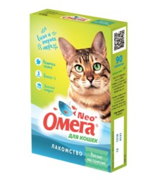 Витамины для кошек Омега Нео с кошачьей мятой /Мятное настроение/ 90таб.