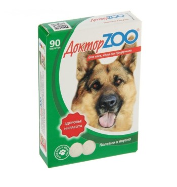 Витамины для собак Доктор Зoo с протеином /здоровье и красота/ 90 т.