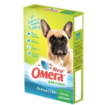 Витамины для собак Омега Нео Свежее дыхание 90таб.