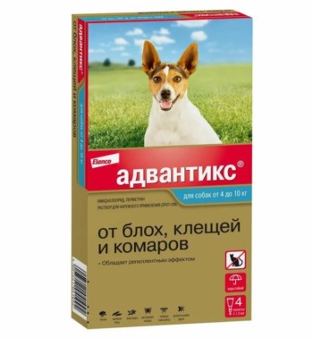 Капли Адвантикс для собак от 4 до 10 кг