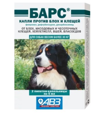 Капли БАРС для собак более 30 кг