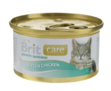 Консервы для котят Brit Care с цыпленком, 80 г