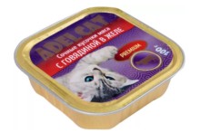 Консервы для кошек Adel Cat Premium с говядиной в желе, 100 гр