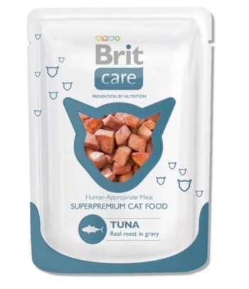 Влажный корм для кошек Brit Care с тунцом, 80 гр