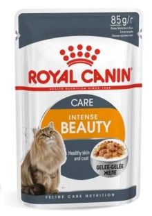 Влажный корм для кошек ROYAL CANIN Intense beauty в желе для поддержания красоты шерсти, 85 гр