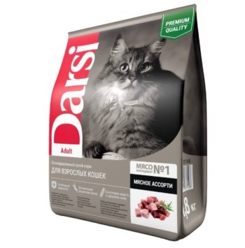 DARSI Adult Сухой корм для кошек, мясное ассорти