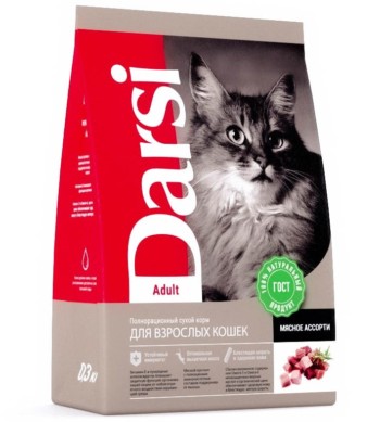 Darsi Сухой корм для кошек, мясное ассорти, 300 гр