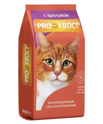 ProХвост корм сухой для кошек с кроликом, 800 гр