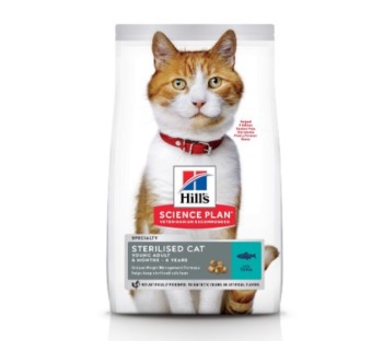 Сухой корм Hill's Science Plan для взрослых стерилизованных кошек и кастрированных котов, с тунцом, 300 гр
