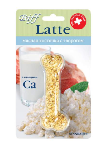 Лакомство для собак Titbit Biff Latte Косточка с творогом, 35 г