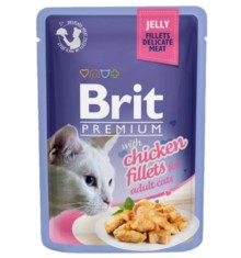 Консервы для кошек Брит Премиум JELLY курица в желе, 85 гр