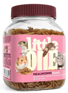 LITTLE ONE Лакомство для всеядных грызунов, мучной червь, 70 г
